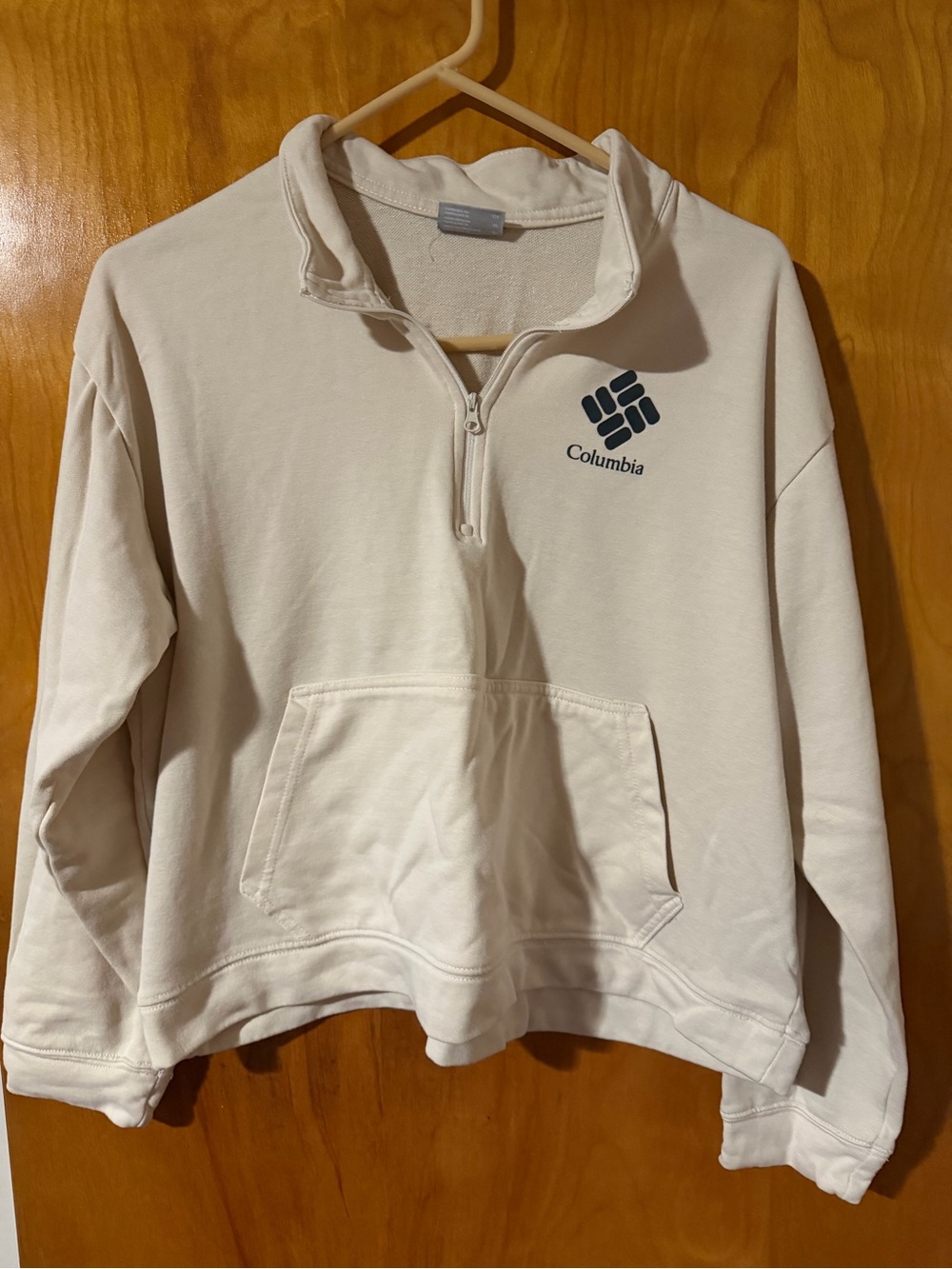 Columbia Women’s Cream Quarter-Zip Pullover with Logo